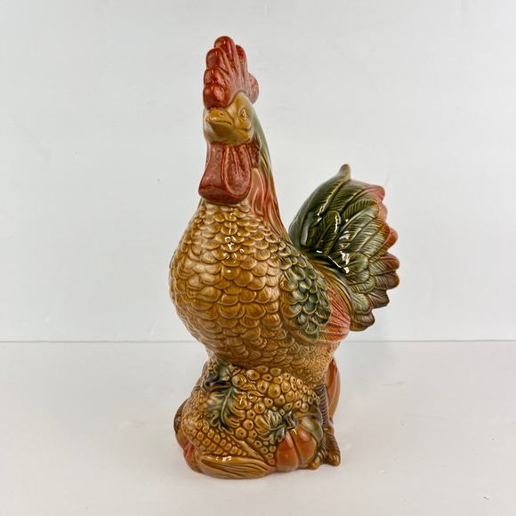 Ceramic Rooster Figurine 12 Inch High Glazed - Picture 2 of 9
